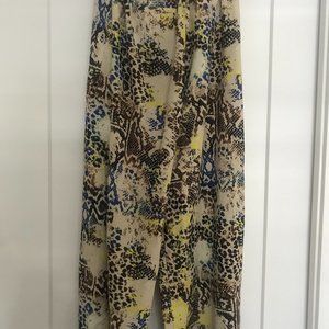 Bebe snakeskin wide leg cool palazzo pants xs